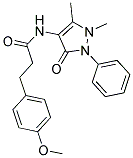 N-(1,5-DIMETHYL-3-OXO-2-PHENYL-2,3-DIHYDRO-1H-PYRAZOL-4-YL)-3-(4-METHOXYPHENYL)PROPANAMIDE 结构式