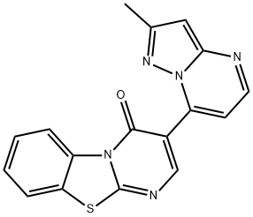 3-(2-METHYLPYRAZOLO[1,5-A]PYRIMIDIN-7-YL)-4H-PYRIMIDO[2,1-B][1,3]BENZOTHIAZOL-4-ONE 结构式