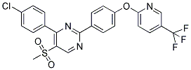 4-(4-CHLOROPHENYL)-5-(METHYLSULPHONYL)-2-[4-(5-(TRIFLUOROMETHYL)PYRIDIN-2-YLOXY)PHENYL]PYRIMIDINE 结构式