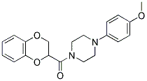 1-(2,3-DIHYDRO-1,4-BENZODIOXIN-2-YLCARBONYL)-4-(4-METHOXYPHENYL)PIPERAZINE 结构式