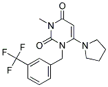 3-METHYL-6-PYRROLIDIN-1-YL-1-[3-(TRIFLUOROMETHYL)BENZYL]PYRIMIDINE-2,4(1H,3H)-DIONE 结构式