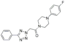 1-(4-FLUOROPHENYL)-4-[(5-PHENYL-2H-TETRAZOL-2-YL)ACETYL]PIPERAZINE 结构式