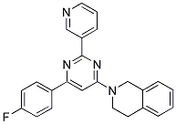 2-[6-(4-FLUOROPHENYL)-2-PYRIDIN-3-YLPYRIMIDIN-4-YL]-1,2,3,4-TETRAHYDROISOQUINOLINE 结构式