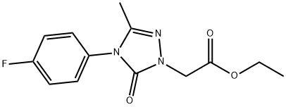 Ethyl 2-[4-(4-fluorophenyl)-3-methyl-5-oxo-4,5-dihydro-1H-1,2,4-triazol-1-yl]acetate 结构式