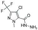 4-CHLORO-2-METHYL-5-TRIFLUOROMETHYL-2 H-PYRAZOLE-3-CARBOXYLIC ACID HYDRAZIDE 结构式
