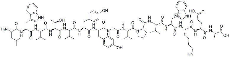 H-LEU-TRP-VAL-THR-VAL-TYR-TYR-GLY-VAL-PRO-VAL-TRP-LYS-GLU-ALA-OH 结构式
