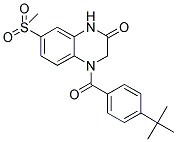 4-(4-TERT-BUTYLBENZOYL)-7-(METHYLSULFONYL)-3,4-DIHYDROQUINOXALIN-2(1H)-ONE 结构式
