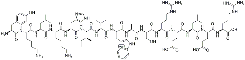 H-Tyr-Lys-Leu-Lys-His-Ile-Val-Trp-Ala-Ser-Arg-Glu-Leu-Glu-Arg-OH 结构式