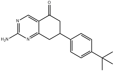2-氨基-7-(4-(叔丁基)苯基)-7,8-二氢喹唑啉-5(6H)-酮 结构式