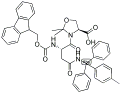 (4S)-3-(FMOC-ASN (MTT))-2,2-DIMETHYL-OXAZOLIDINE-4-CARBOXYLIC ACID 结构式