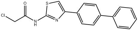2-氯-N-[4-(4-苯基苯基)-1,3-噻唑-2-基]乙酰胺 结构式