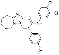 3-(3,4-DICHLOROPHENYL)-1-(4-METHOXYPHENYL)-1-((6,7,8,9-TETRAHYDRO-5H-[1,2,4]TRIAZOLO[4,3-A]AZEPIN-3-YL)METHYL)UREA 结构式
