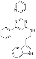 [2-(1H-Indol-3-yl)-ethyl]-(6-phenyl-2-pyridin-2-yl-pyrimidin-4-yl)-amine 结构式