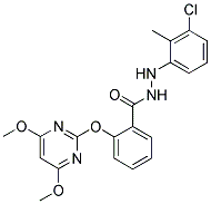 2-[(4,6-DIMETHOXYPYRIMIDIN-2-YL)OXY]BENZOIC ACID, 2-(3-CHLORO-2-METHYLPHENYL)HYDRAZIDE 结构式