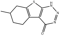 7-甲基-5,6,7,8-四氢苯并[4,5]噻吩并[2,3-D][1,2,3]三嗪-4-醇 结构式