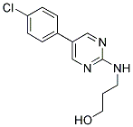 3-([5-(4-CHLOROPHENYL)PYRIMIDIN-2-YL]AMINO)PROPAN-1-OL 结构式