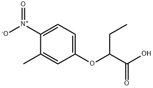 2-(3-甲基-4-硝基苯氧基)丁酸 结构式