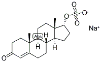 17-ALPHA-HYDROXY-4-ANDROSTEN-3-ONE SULPHATE SODIUM SALT 结构式