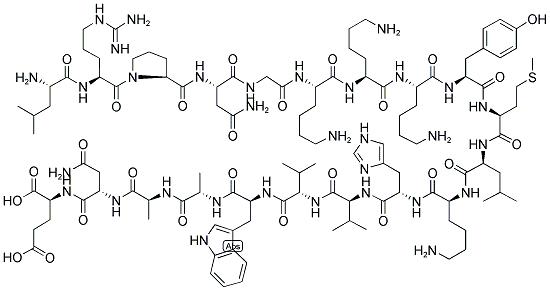 H-LEU-ARG-PRO-ASN-GLY-LYS-LYS-LYS-TYR-MET-LEU-LYS-HIS-VAL-VAL-TRP-ALA-ALA-ASN-GLU-OH 结构式