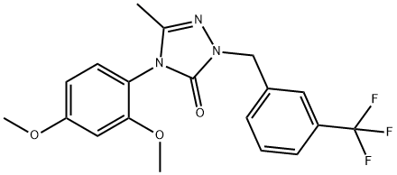 4-(2,4-DIMETHOXYPHENYL)-5-METHYL-2-[3-(TRIFLUOROMETHYL)BENZYL]-2,4-DIHYDRO-3H-1,2,4-TRIAZOL-3-ONE 结构式