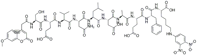 MCA-(ASN670,LEU671)-AMYLOID BETA/A4 PROTEIN PRECURSOR770 (667-675)-LYS(DNP) 结构式