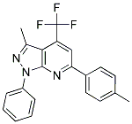 3-METHYL-6-(4-METHYLPHENYL)-1-PHENYL-4-(TRIFLUOROMETHYL)-1H-PYRAZOLO[3,4-B]PYRIDINE 结构式