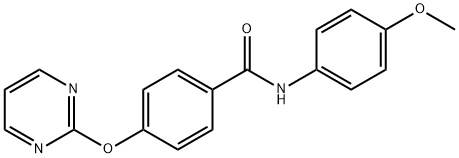 N-(4-METHOXYPHENYL)-4-(2-PYRIMIDINYLOXY)BENZENECARBOXAMIDE 结构式