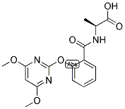 (2S)-2-[2-[(4,6-DIMETHOXYPYRIMIDIN-2-YL)OXY]BENZAMIDO]PROPIONOIC ACID 结构式