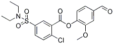 2-CHLORO-5-DIETHYLSULFAMOYL-BENZOIC ACID 4-FORMYL-2-METHOXY-PHENYL ESTER 结构式