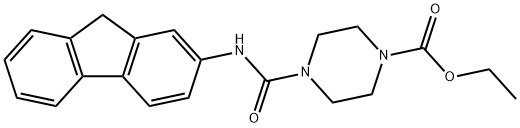 Ethyl 4-(N-fluoren-2-ylcarbamoyl)piperazinecarboxylate 结构式