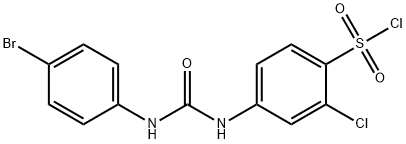 4-(3-(4-溴苯基)脲基)-2-氯苯磺酰氯 结构式