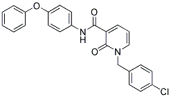 N-(4-PHENOXYPHENYL)-1-(4-CHLOROBENZYL)-2-PYRIDONE-3-CARBOXAMIDE 结构式