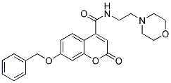 7-(Benzyloxy)-N-(2-morpholinoethyl)-2-oxo-1-benzopyran-4-carboxamide 结构式