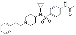 N-[4-((CYCLOPROPYL(1-(2-PHENYLETHYL)PIPERIDIN-4-YL)AMINO)SULFONYL)PHENYL]ACETAMIDE 结构式
