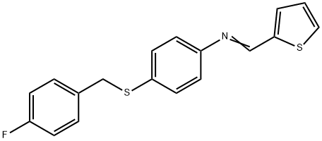 4-[(4-FLUOROBENZYL)SULFANYL]-N-(2-THIENYLMETHYLENE)ANILINE 结构式