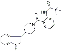 2,2-DIMETHYL-N-[2-((4-(1H-INDOL-3-YL)PIPERIDIN-1-YL)CARBONYL)PHENYL]PROPANAMIDE 结构式