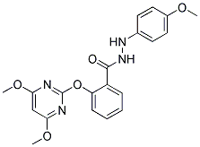 2-[(4,6-DIMETHOXYPYRIMIDIN-2-YL)OXY]BENZOIC ACID, 2-(4-METHOXYPHENYL)HYDRAZIDE 结构式