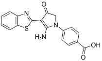4-[5-AMINO-4-(1,3-BENZOTHIAZOL-2-YL)-3-OXO-2,3-DIHYDRO-1H-PYRROL-1-YL]BENZOIC ACID 结构式