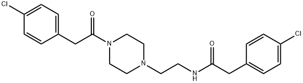 2-(4-CHLOROPHENYL)-N-(2-(4-[2-(4-CHLOROPHENYL)ACETYL]PIPERAZINO)ETHYL)ACETAMIDE 结构式
