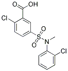 2-CHLORO-5-[(2-CHLORO-PHENYL)-METHYL-SULFAMOYL]-BENZOIC ACID 结构式