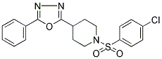 1-((4-Chlorophenyl)sulfonyl)-4-(5-phenyl-1,3,4-oxadiazol-2-yl)piperidine 结构式