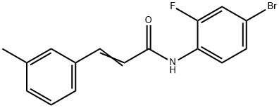 N-(4-BROMO-2-FLUOROPHENYL)-3-(3-METHYLPHENYL)ACRYLAMIDE 结构式