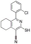 1-(2-CHLORO-PHENYL)-3-MERCAPTO-5,6,7,8-TETRAHYDRO-ISOQUINOLINE-4-CARBONITRILE 结构式