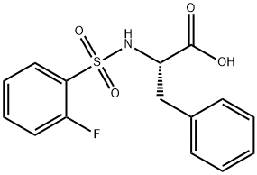 2-(2-氟苯磺酰胺基)-3-苯基丙酸 结构式