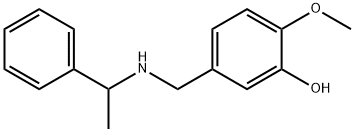 2-METHOXY-5-[(1-PHENYLETHYLAMINO)METHYL]PHENOL 结构式