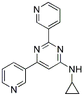 N-CYCLOPROPYL-2,6-DIPYRIDIN-3-YLPYRIMIDIN-4-AMINE 结构式