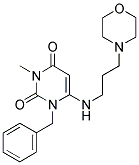 1-BENZYL-3-METHYL-6-(3-MORPHOLIN-4-YL-PROPYLAMINO)-1H-PYRIMIDINE-2,4-DIONE 结构式