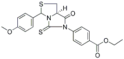 ETHYL 4-[(7AR)-3-(4-METHOXYPHENYL)-7-OXO-5-THIOXODIHYDRO-1H-IMIDAZO[1,5-C][1,3]THIAZOL-6(5H)-YL]BENZOATE 结构式