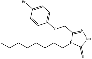 5-(4-溴苯氧基甲基)-4-辛基-4H-1,2,4-三唑-3-硫醇 结构式