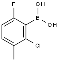 2-CHLORO-6-FLUORO-3-METHYLPHENYLBORONIC ACID 结构式